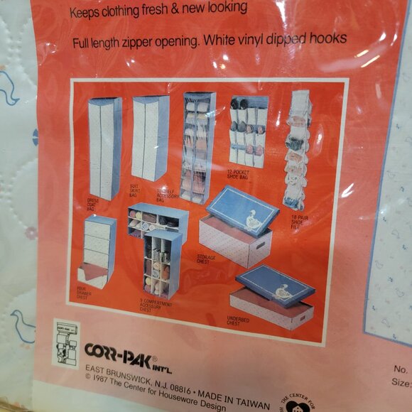 Deadstock Blue Belle Country Farm Goose Dress Suit Bag CorrPack 1987 15x20x42 - Picture 5 of 5